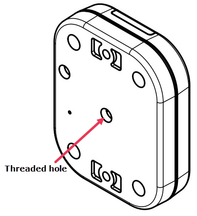 The threaded hole at the back of the Mini Camera for mounting a swivel.